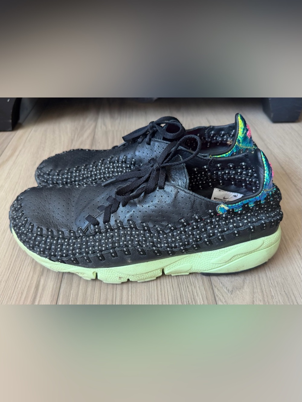NIKE Air Footscape Shoes Black Woven Motion City Shanghai 669515-060 Men 11.5